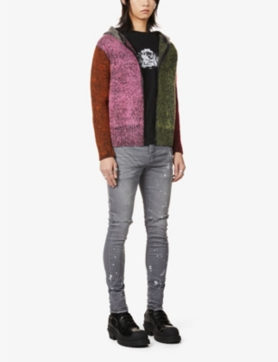 PURPLE BRAND: Ripped slim-fit skinny stretch-denim jeans