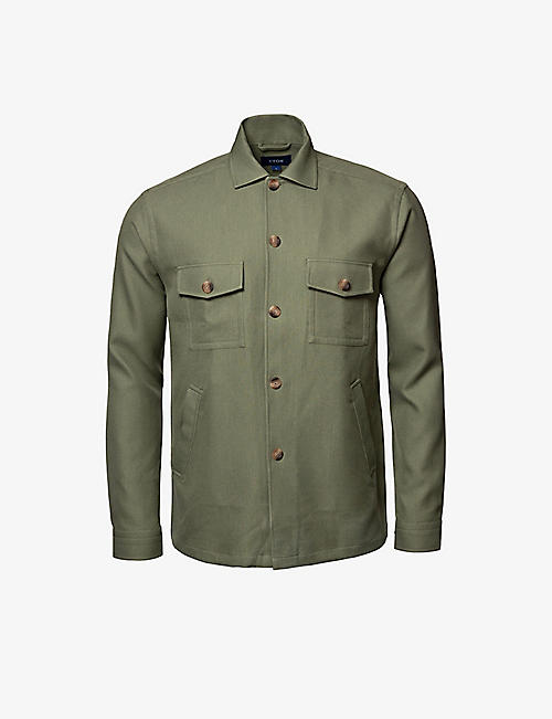 ETON: Relaxed-fit cotton-twill overshirt
