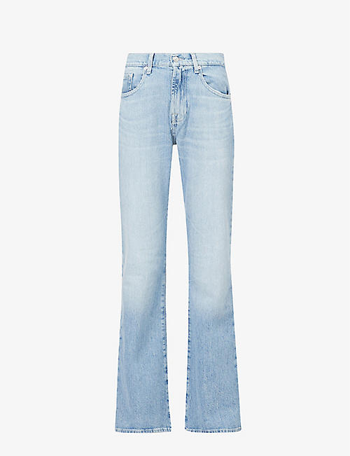 7 FOR ALL MANKIND: Riley bootcut mid-rise stretch-denim jeans