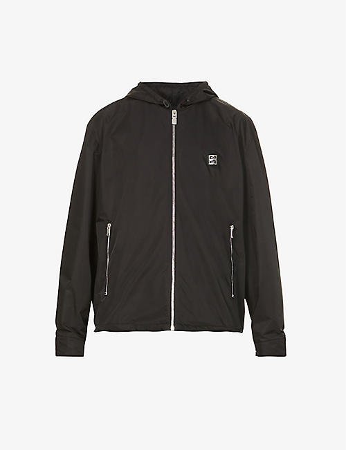 GIVENCHY: Logo-embellished relaxed-fit shell hooded jacket
