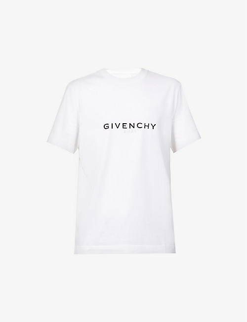 GIVENCHY: Brand-print slim-fit cotton-jersey T-shirt