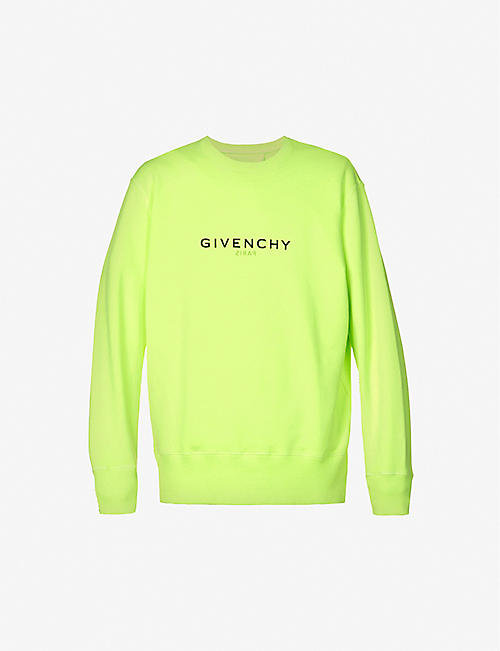 GIVENCHY: Paris brand-print cotton-jersey sweatshirt