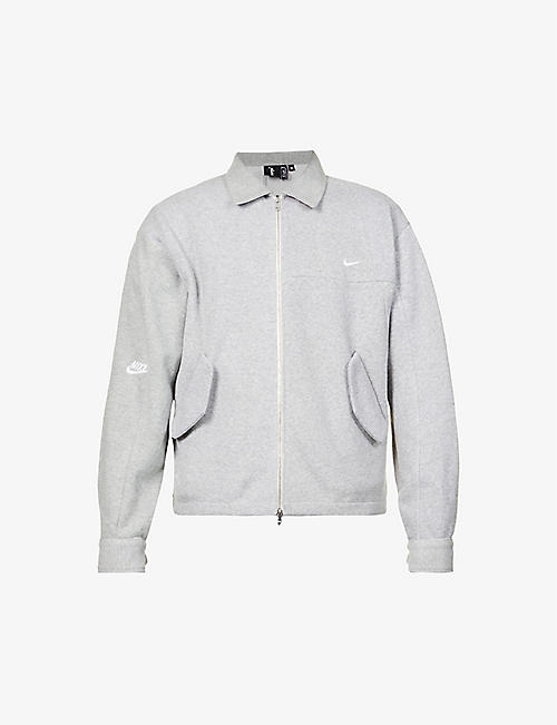 CLOTHSURGEON: Upcycled clothsurgeon x Nike brand-embroidered upcycled jacket