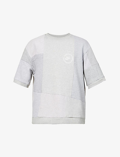 CLOTHSURGEON: clothsurgeon x Nike brand-embroidered upcycled jersey sweatshirt