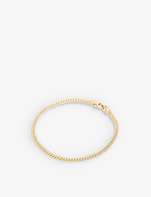 TOM WOOD: Curb-chain 9ct yellow gold-plated sterling-silver bracelet