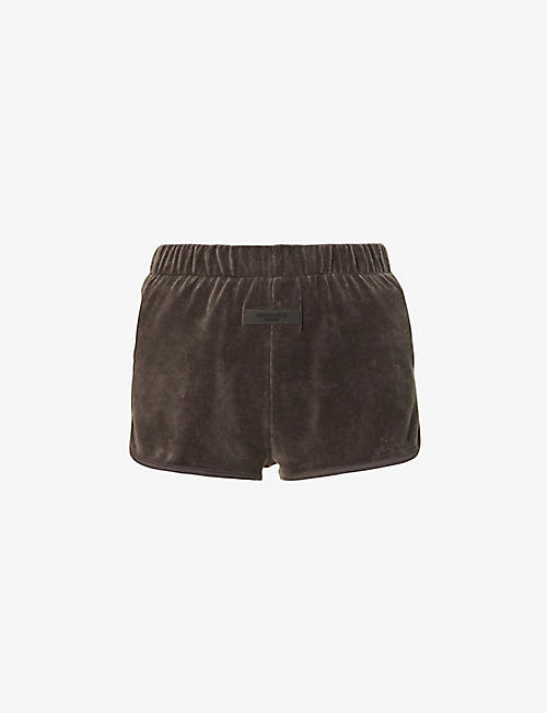FOG X ESSENTIALS: ESSENTIALS brand-patch cotton-blend shorts