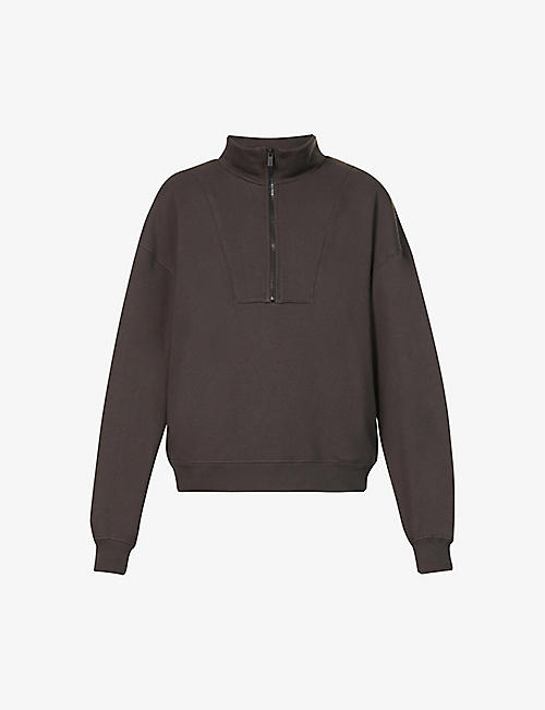 FOG X ESSENTIALS: ESSENTIALS half-zip cotton-blend sweatshirt
