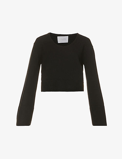 GALVAN LONDON: Theia scoop-neck wool and cashmere-blend jumper