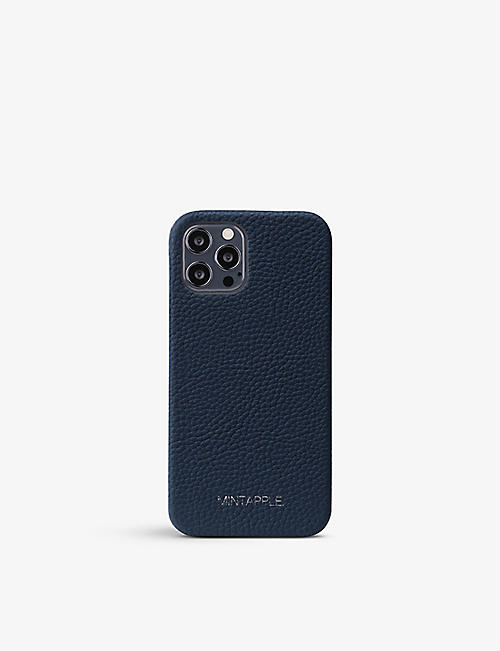 MINTAPPLE: Grained leather iPhone 12 Pro case
