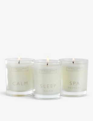 The White Company Spa Trio Votive Scented Candle Set