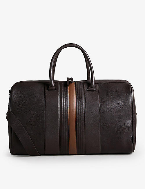 TED BAKER: Evyday striped PU leather holdall