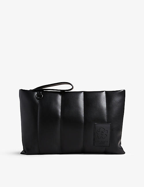 TED BAKER: Jader oversized faux-leather clutch bag