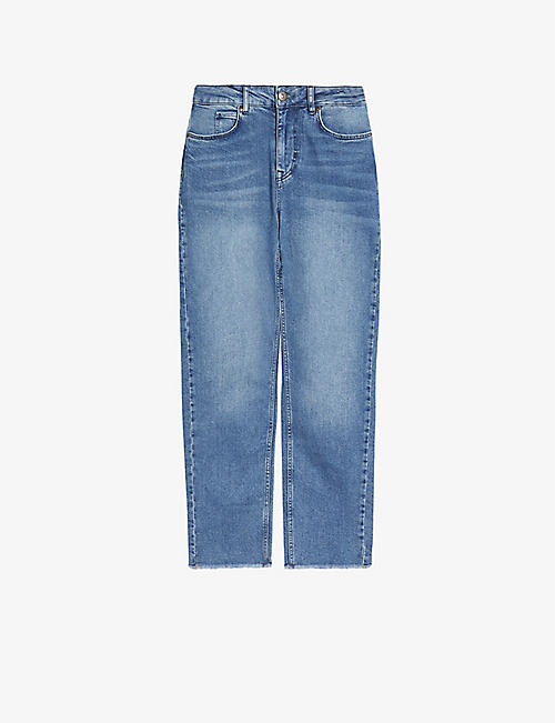 TED BAKER: Morgani high-rise stretch organic cotton-blend jeans