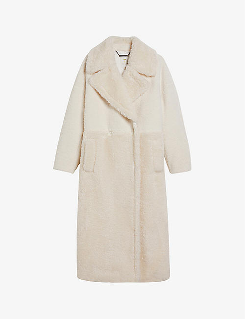 TED BAKER: Emilyy faux-fur cocoon coat