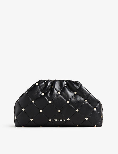 TED BAKER: Pandohr quilted leather clutch