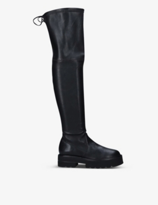 STUART WEITZMAN Lowland Ultralift lug soled over the knee leather boots Selfridges