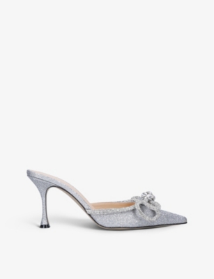 mach & mach glitter double bow pumps 110