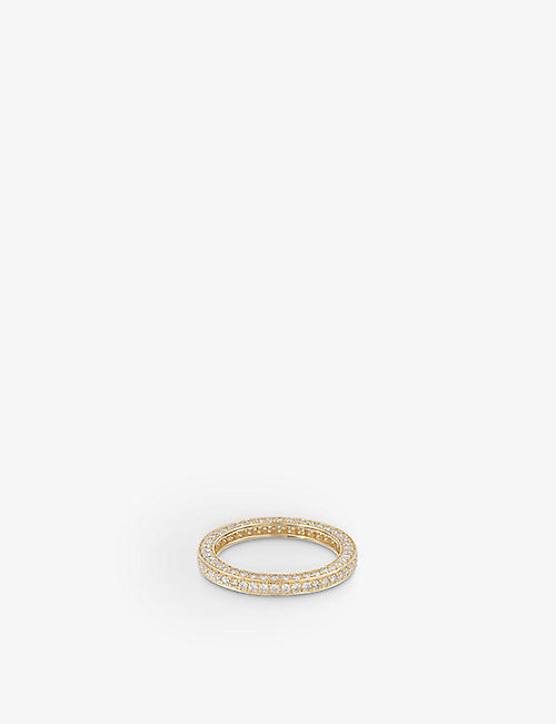 BY PARIAH: Triple Diamond recycled 9ct yellow-gold and diamond ring