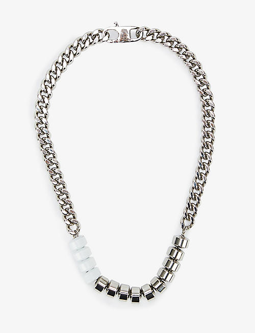 1017 ALYX 9SM: Beaded silver-toned brass necklace