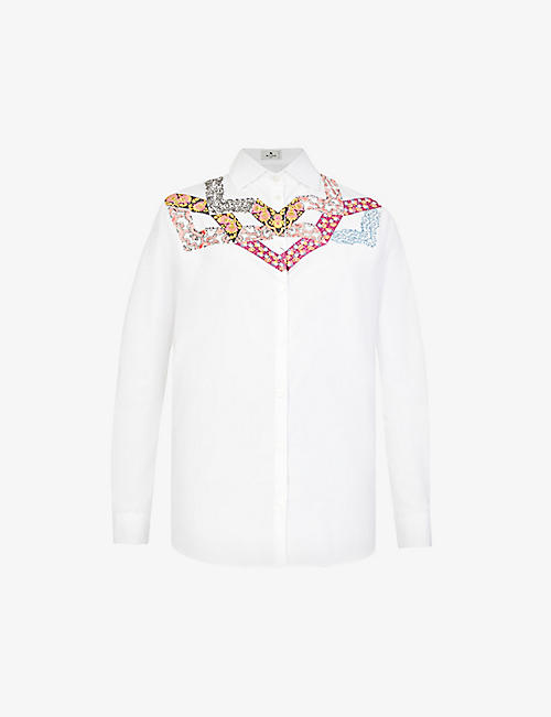 ETRO: Camicia paisley-print cotton-poplin shirt