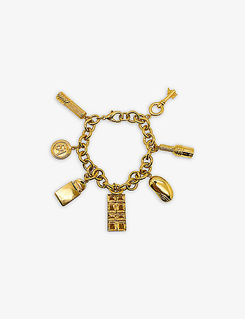 JENNIFER GIBSON JEWELLERY: Pre-loved Elizabeth Arden Red Door gold-plated base metal charm bracelet