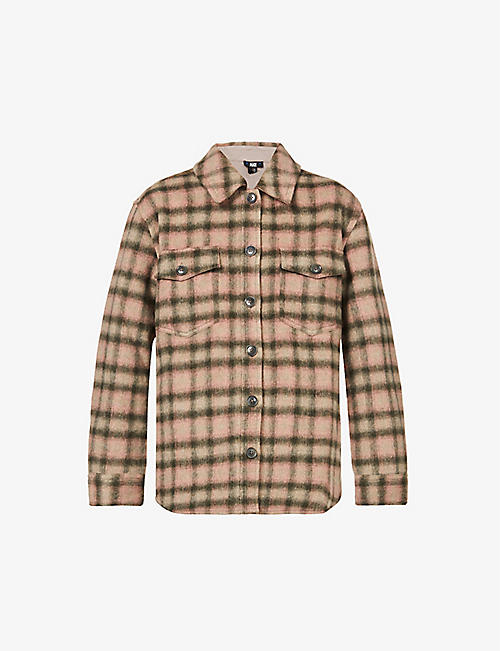 PAIGE: Cameryn checked woven overshirt