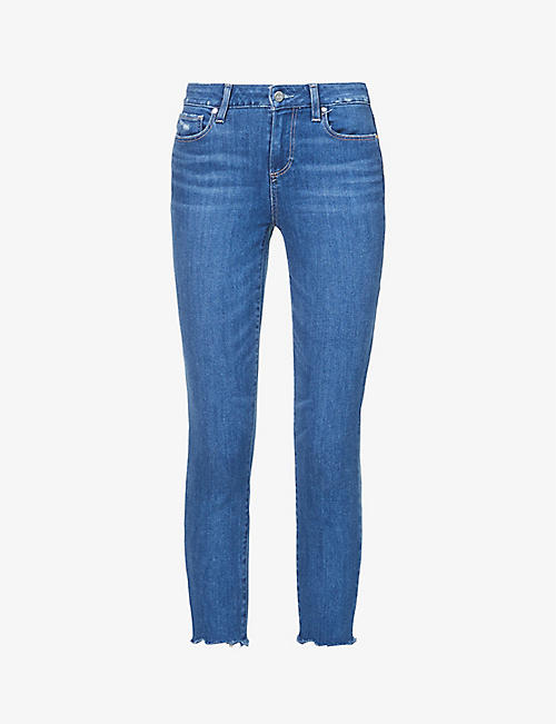 PAIGE: Verdugo skinny slim-fit mid-rise stretch-cotton-blend cropped denim jeans