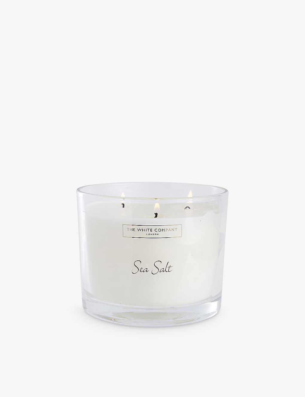 The White Company Sea Salt Large Scented Candle 770g In None/clear