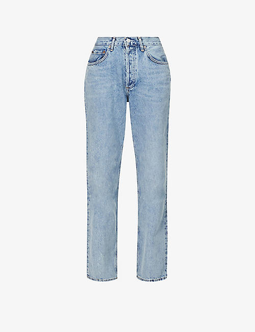 AGOLDE: Lana straight-leg mid-rise organic-cotton denim jeans