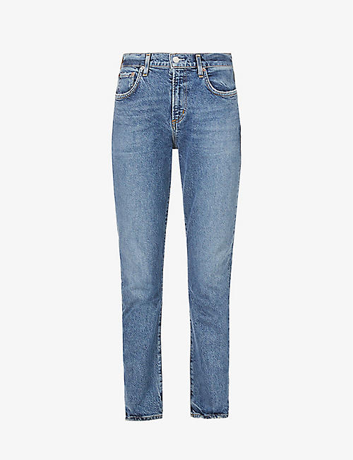 AGOLDE: Toni straight-leg mid-rise stretch organic cotton-blend jeans