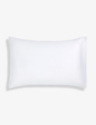 The White Company White Sateen Cotton Pillowcase 50cm X 75cm
