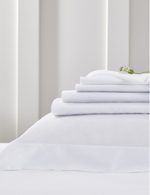 The White Company Sateen Cotton Duvet Cover In White