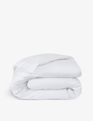 The White Company White Sateen Cotton Double Duvet Cover