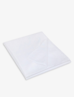 The White Company White Sateen Cotton Single Flat Sheet