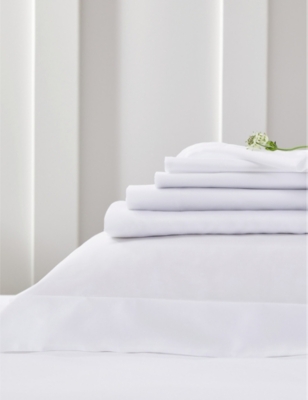 The White Company White 300 Thread-count Single Egyptian-cotton Deep Fitted Bed Sheet In White