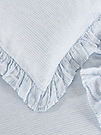 THE WHITE COMPANY: Kara striped linen-blend double duvet cover
