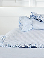 THE WHITE COMPANY: Kara striped linen-blend king duvet cover