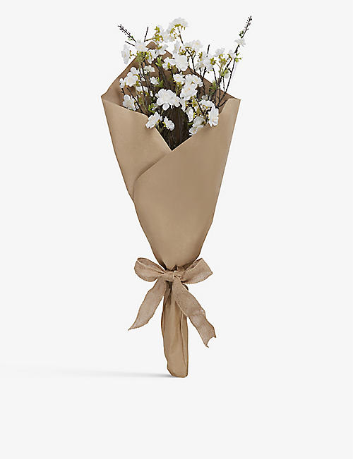 THE WHITE COMPANY: Blossom hand-tied woven flower bunch 81cm