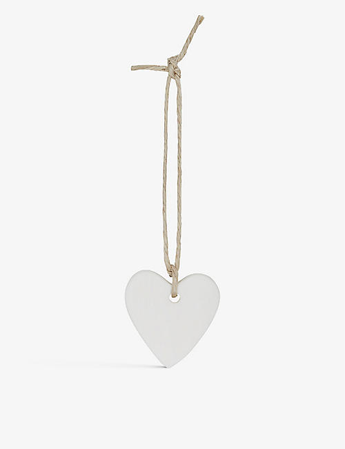 THE WHITE COMPANY: Set of 12 ceramic heart decorations