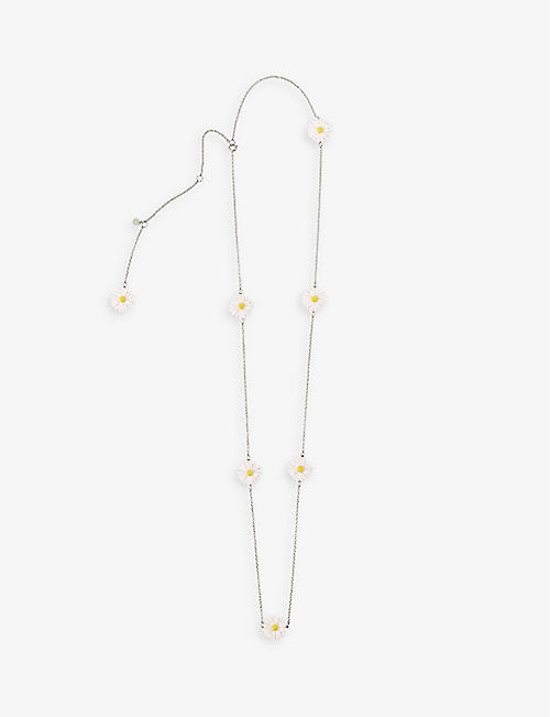 MAJE: Daisy silver-plated brass necklace