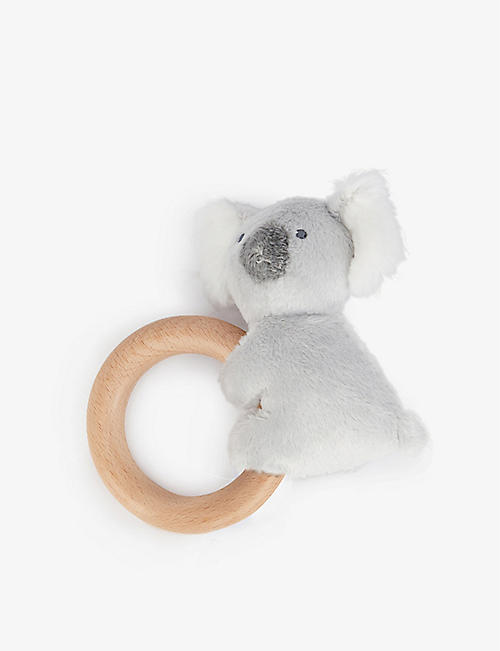 THE LITTLE WHITE COMPANY: Kai Koala plush and wood rattle 25cm