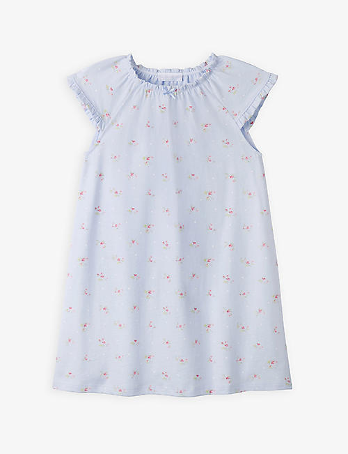 THE LITTLE WHITE COMPANY: Anastasia floral-print cotton nightie 7-10 years