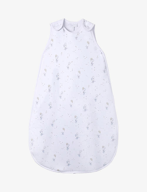 THE LITTLE WHITE COMPANY: Balloon Bunny 1.0 tog cotton sleeping bag 0-6 months