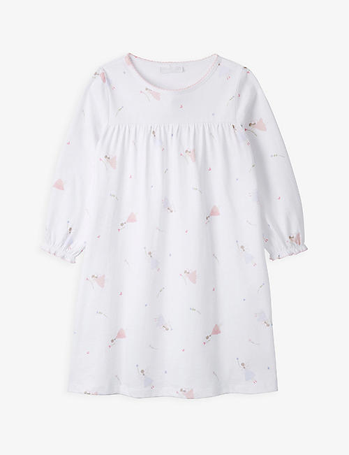 THE LITTLE WHITE COMPANY: Fairy print cotton-jersey nightdress