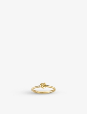 VASHI Knot 18k yellow-gold stacking ring