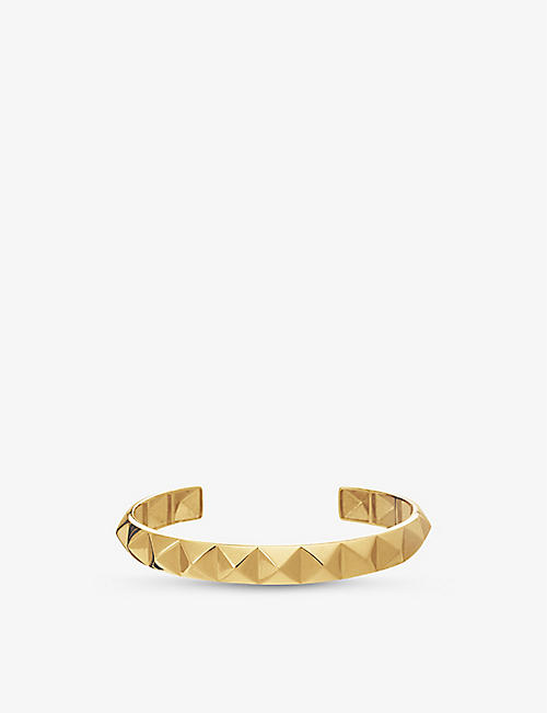 RACHEL JACKSON: Spike 22ct yellow gold-plated sterling silver bangle