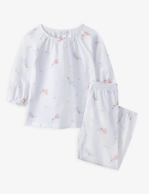 THE LITTLE WHITE COMPANY: Fairy-print cotton-jersey pyjamas 1-12 years