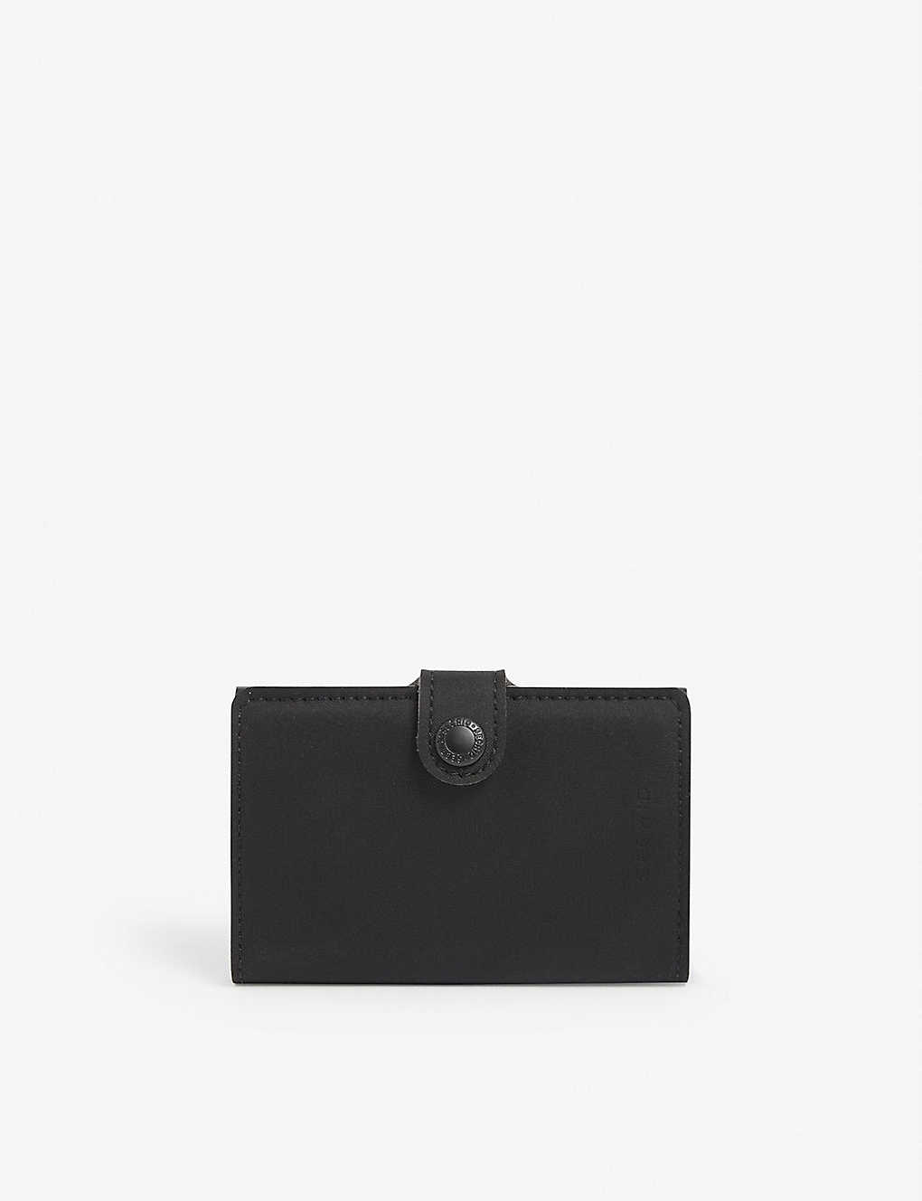 Secrid Miniwallet Faux-leather And Aluminium Wallet In Black