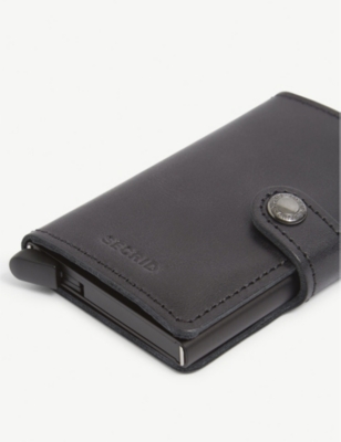 Shop Secrid Vintage Branded Leather Wallet In Black
