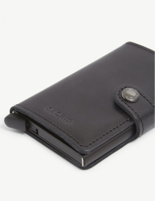 Secrid Vintage Branded Leather Wallet In Black